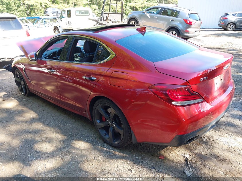 Vin: kmtg34lexku020516, lot: 46271894, genesis g70 3.3t advanced 20193