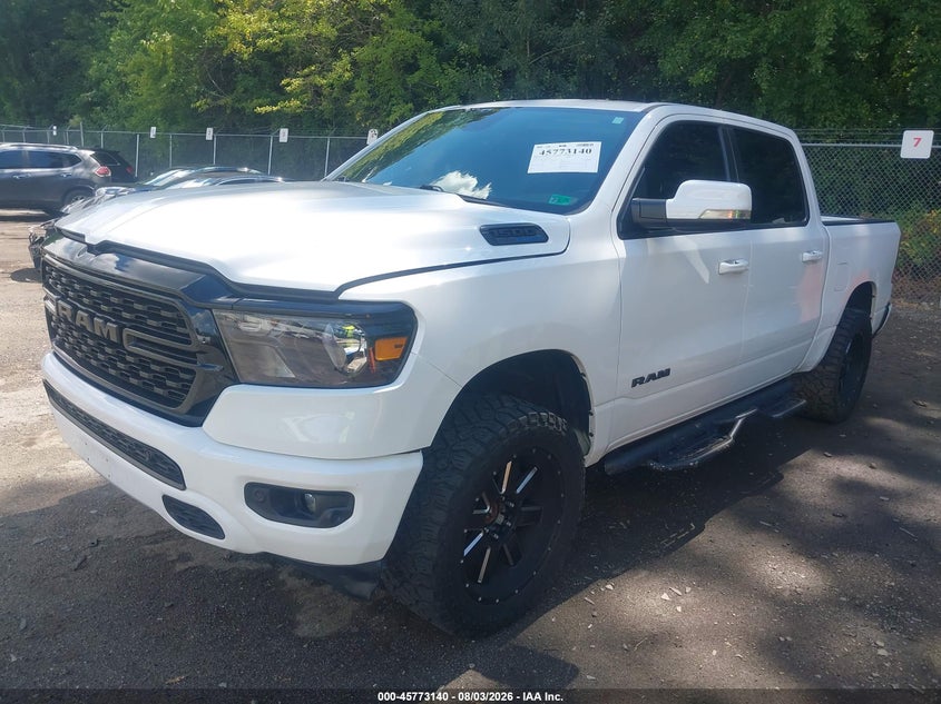 Vin: 1c6srfftxnn236322, lot: 46271920, ram 1500 big horn  4x4 5'7 box 20222