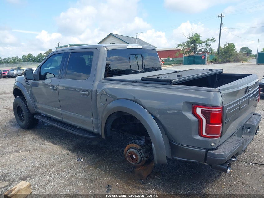 Vin: 1ftfw1rg8jfc21620, lot: 46271968, ford f-150 raptor 20183