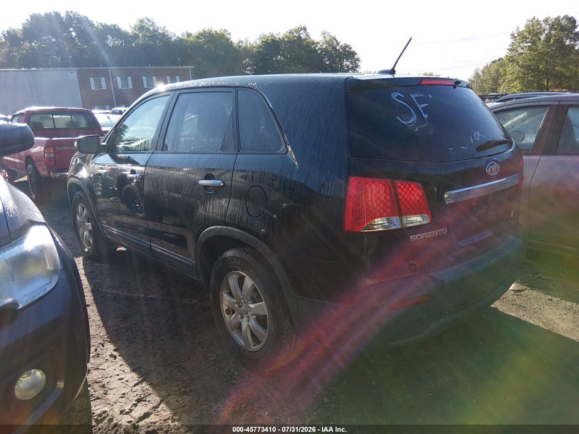 Vin: 5xyktca6xdg409627, lot: 46272190, kia sorento lx 20133