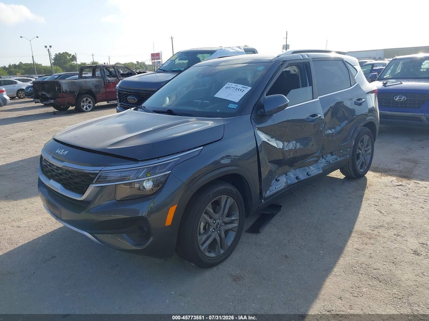 Vin: kndeu2aa5p7387157, lot: 46272331, kia seltos s 20232