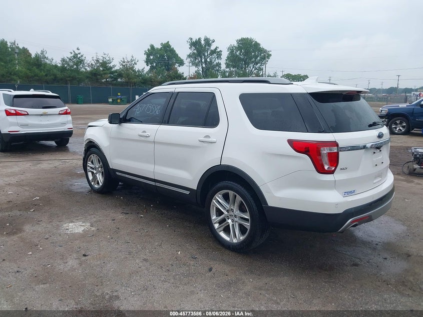 Vin: 1fm5k8d80hgd37166, lot: 46272366, ford explorer xlt 20173
