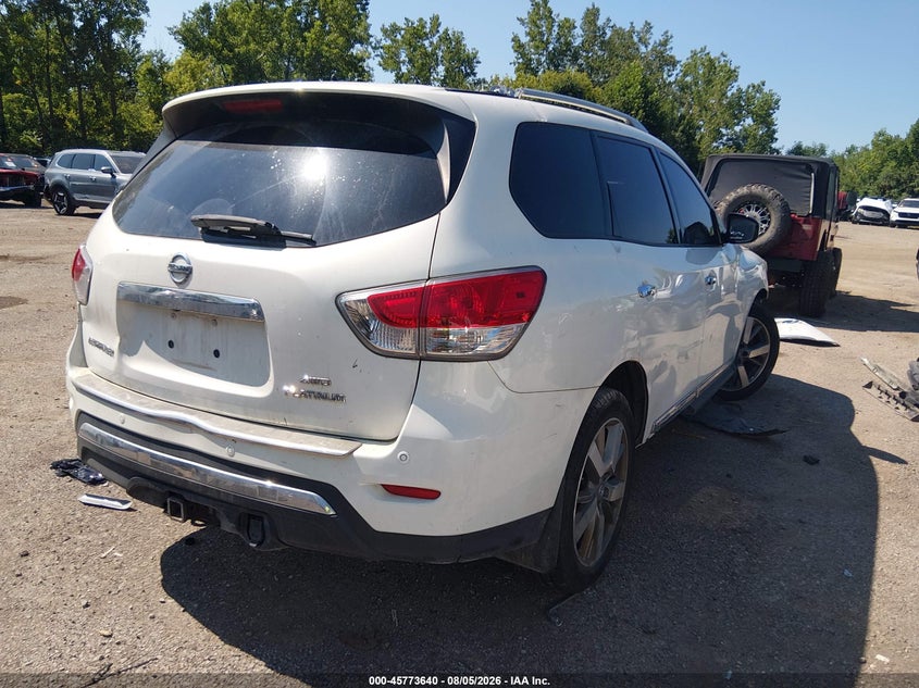 Vin: 5n1ar2mm4ec714928, lot: 46272420, nissan pathfinder platinum 20144