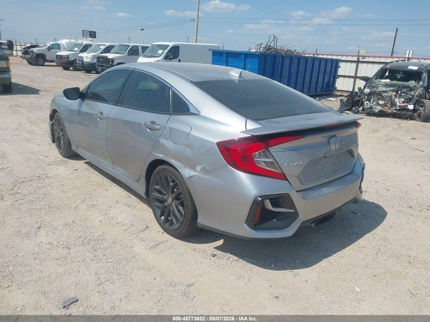 Vin: 2hgfc1e55lh706510, lot: 46272432, honda civic si sedan 20203