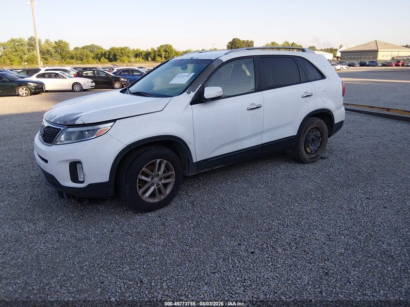 Vin: 5xykt4a64eg501615, lot: 46272535, kia sorento lx 20142