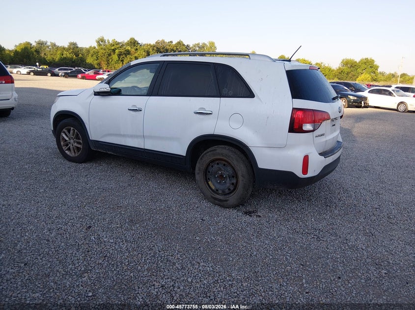 Vin: 5xykt4a64eg501615, lot: 46272535, kia sorento lx 20143