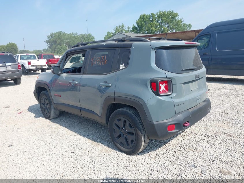 Vin: zaccjbcbxjph83794, lot: 46272566, jeep renegade trailhawk 4x4 20183