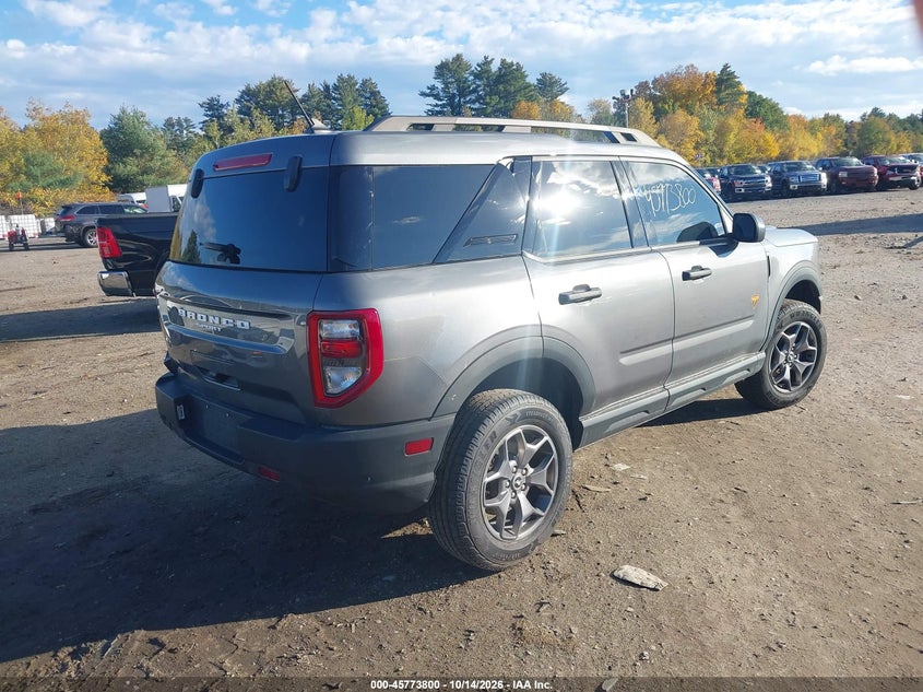 Vin: 3fmcr9d92pre04083, lot: 46272580, ford bronco sport badlands 20234