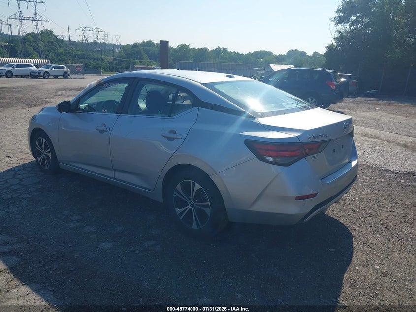 Vin: 3n1ab8cv7my294435, lot: 46272780, nissan sentra sv xtronic cvt 20213