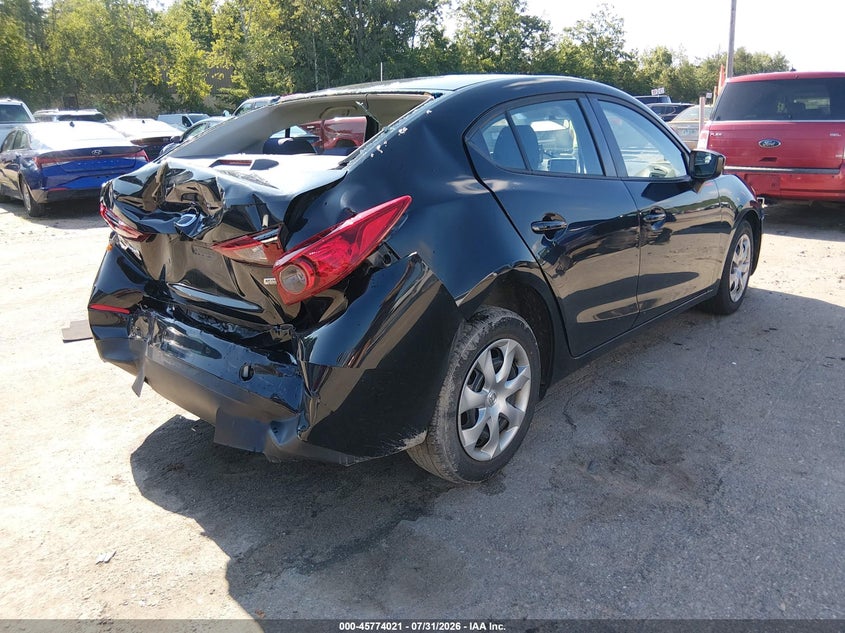 Vin: jm1bm1t75g1347873, lot: 46272801, mazda mazda3 i sport 20164