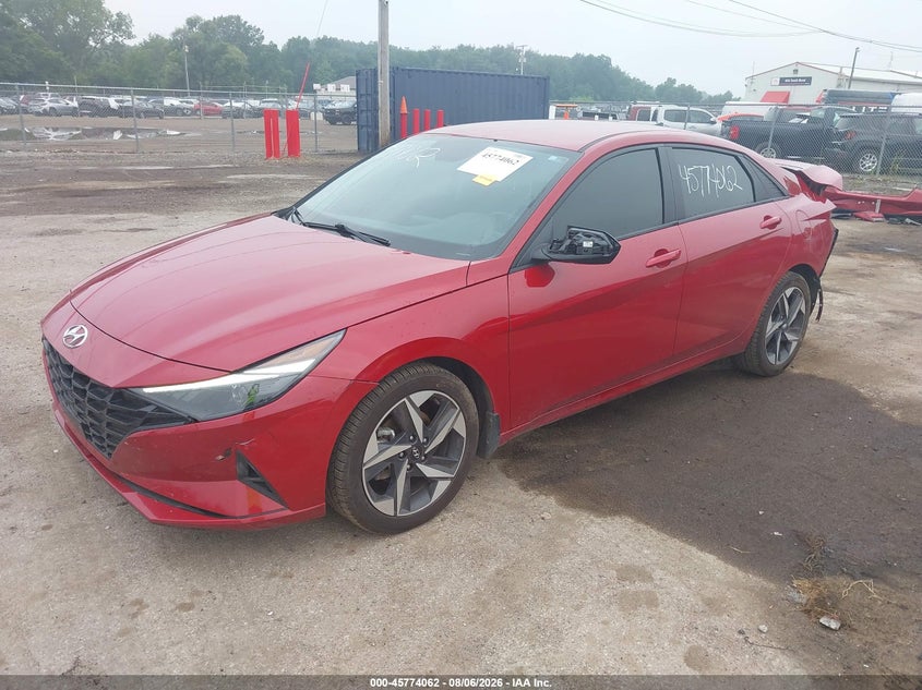 Vin: kmhls4ag8pu501078, lot: 46272842, hyundai elantra sel 20232