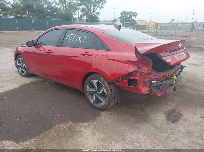 Vin: kmhls4ag8pu501078, lot: 46272842, hyundai elantra sel 20233