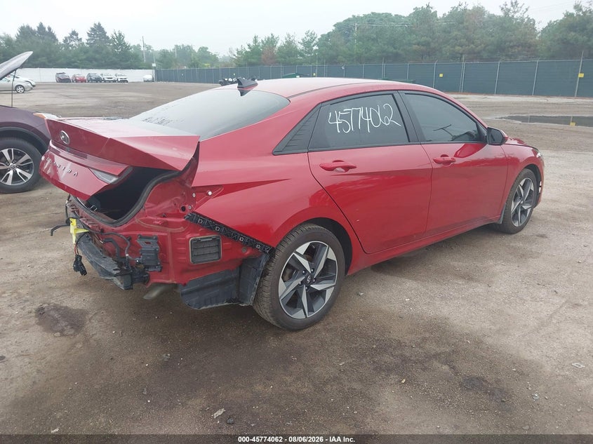 Vin: kmhls4ag8pu501078, lot: 46272842, hyundai elantra sel 20234