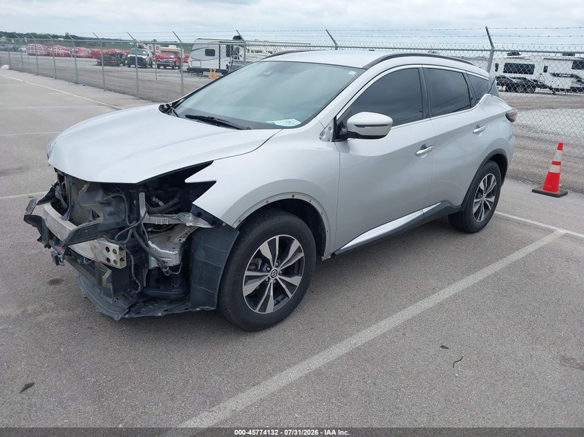 Vin: 5n1az2bj3ln128215, lot: 46272911, nissan murano sv fwd 20202