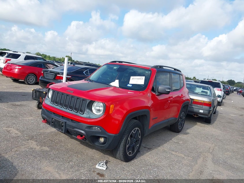 Vin: zaccjbct7gpd76713, lot: 46272943, jeep renegade trailhawk 20162