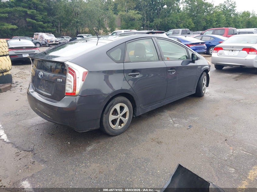 Vin: jtdkn3du1c5443256, lot: 46272962, toyota prius two 20124