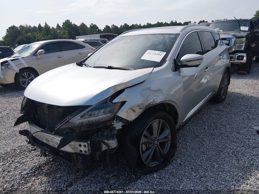 Vin: 5n1az2djxln158454, lot: 46273061, nissan murano platinum fwd 20202
