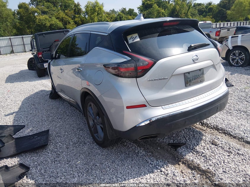 Vin: 5n1az2djxln158454, lot: 46273061, nissan murano platinum fwd 20203
