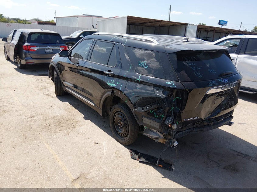 Vin: 1fmsk7fhxngc33502, lot: 46273098, ford explorer limited 20223