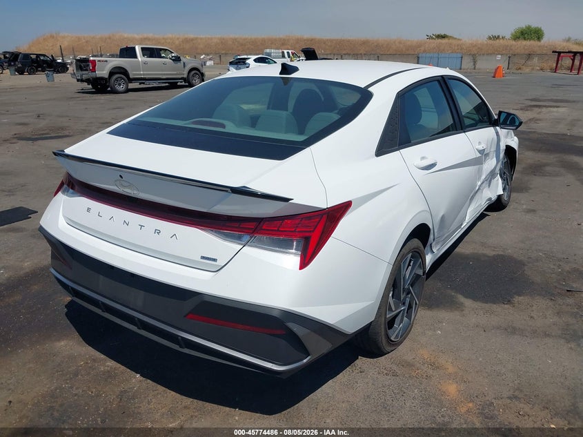 Vin: kmhlm4dj4su150986, lot: 46273266, hyundai elantra hybrid sel sport 20254