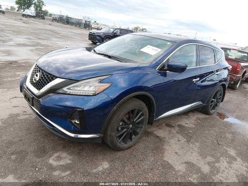 Vin: 5n1az2cs9nc109528, lot: 46273309, nissan murano sl intelligent awd 20222