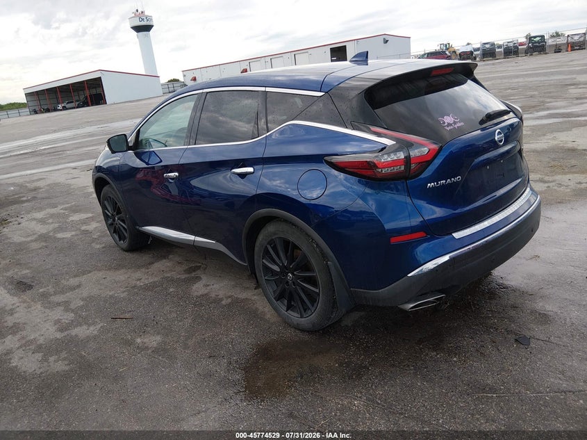 Vin: 5n1az2cs9nc109528, lot: 46273309, nissan murano sl intelligent awd 20223
