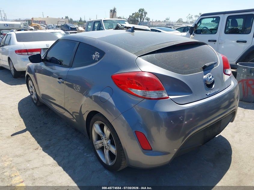 Vin: kmhtc6ad6eu216889, lot: 46273334, hyundai veloster base w/black 20143