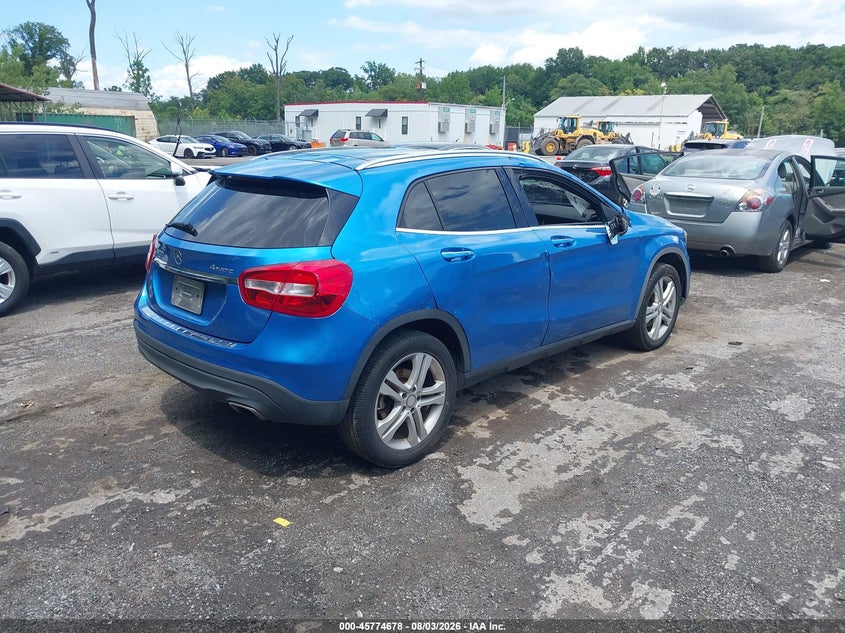 Vin: wdctg4gb0gj254801, lot: 46273458, mercedes-benz gla 250 4matic 20164