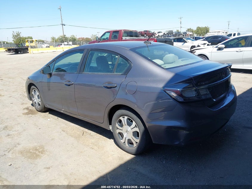 Vin: 19xfb4f22fe002515, lot: 46273532, honda civic hybrid 20153