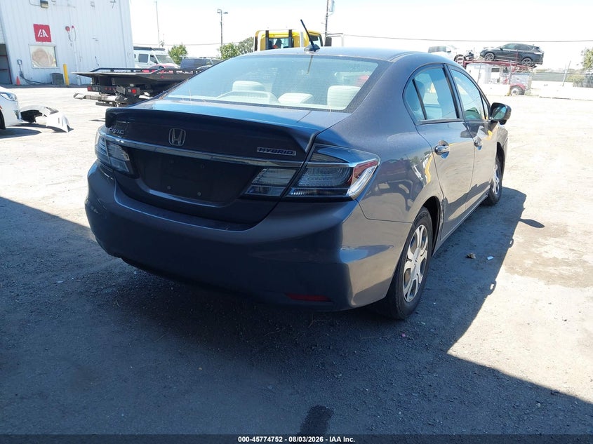 Vin: 19xfb4f22fe002515, lot: 46273532, honda civic hybrid 20154