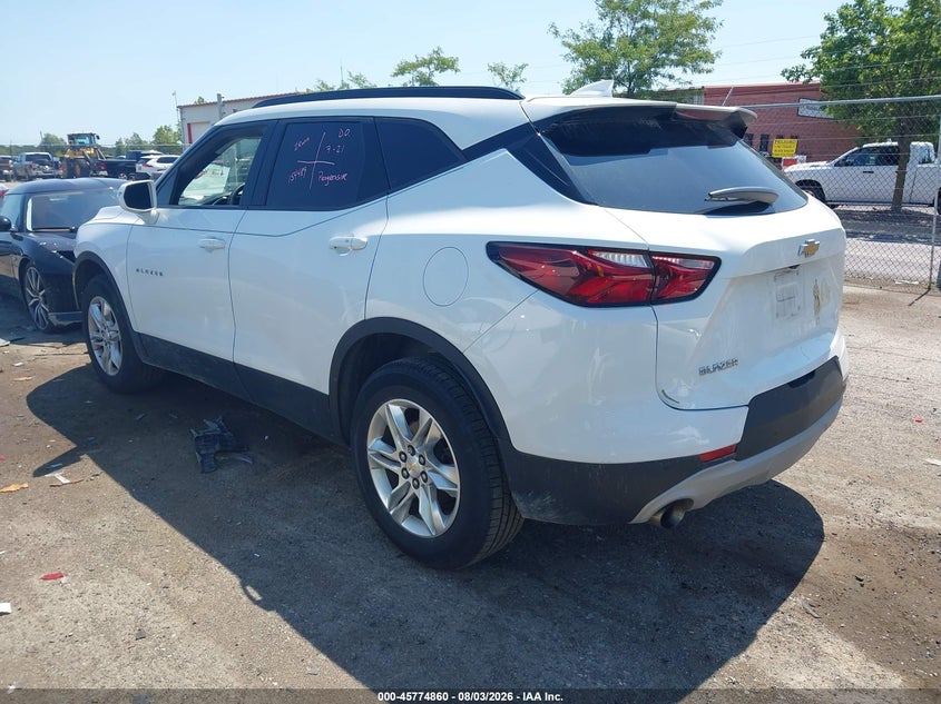Vin: 3gnkbcr41ls667755, lot: 46273640, chevrolet blazer fwd 2lt 20203