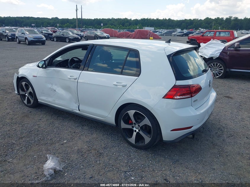 Vin: 3vw447au8jm292685, lot: 46273668, volkswagen golf gti 2.0t autobahn/2.0t s/2.0t se 20183