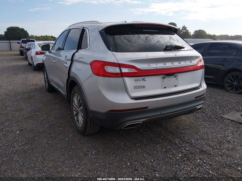 Vin: 2lmpj6krxhbl39806, lot: 46273670, lincoln mkx select 20173