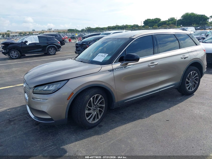 Vin: 5lmcj1c9xlul27621, lot: 46273800, lincoln corsair standard 20202
