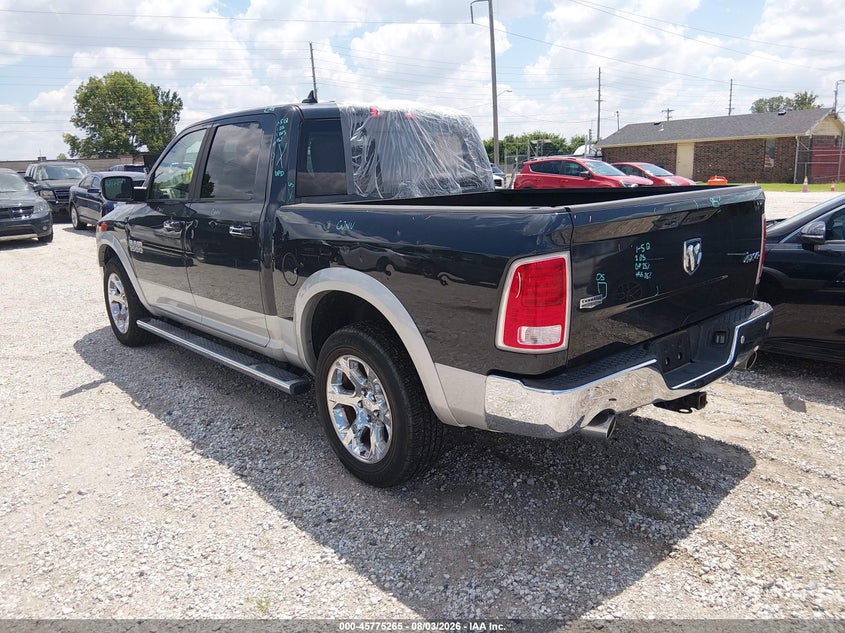 Vin: 1c6rr7nt4hs707473, lot: 46274045, ram 1500 laramie  4x4 5'7 box 20173
