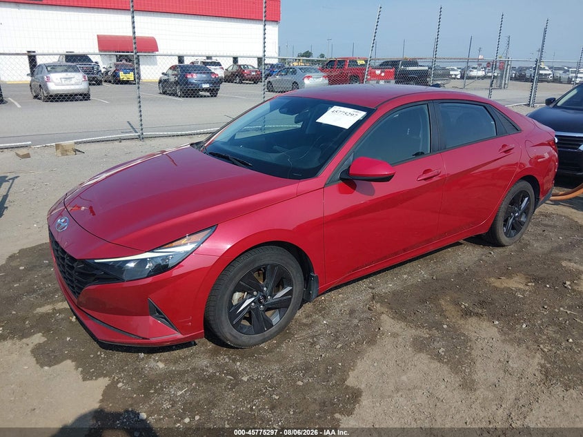 Vin: kmhlm4ag2mu195033, lot: 46274077, hyundai elantra sel 20212