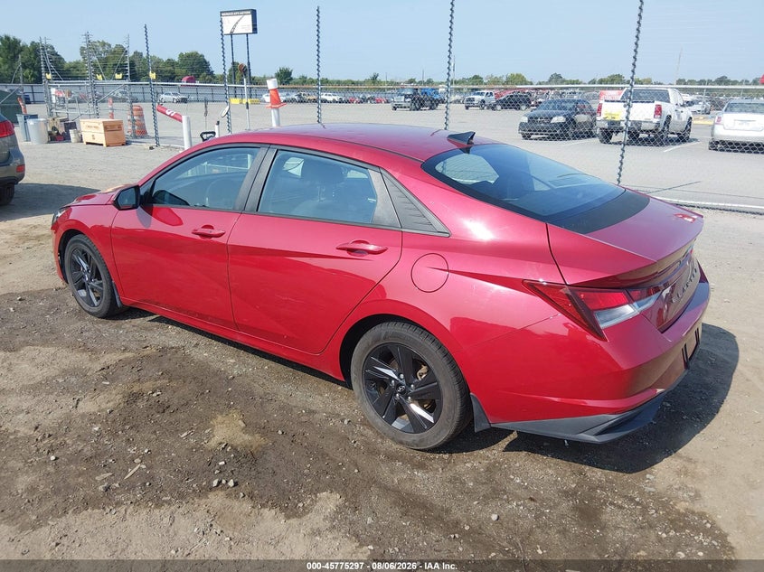 Vin: kmhlm4ag2mu195033, lot: 46274077, hyundai elantra sel 20213