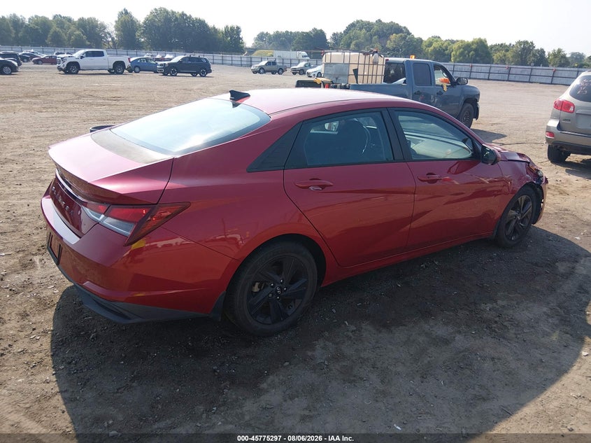 Vin: kmhlm4ag2mu195033, lot: 46274077, hyundai elantra sel 20214