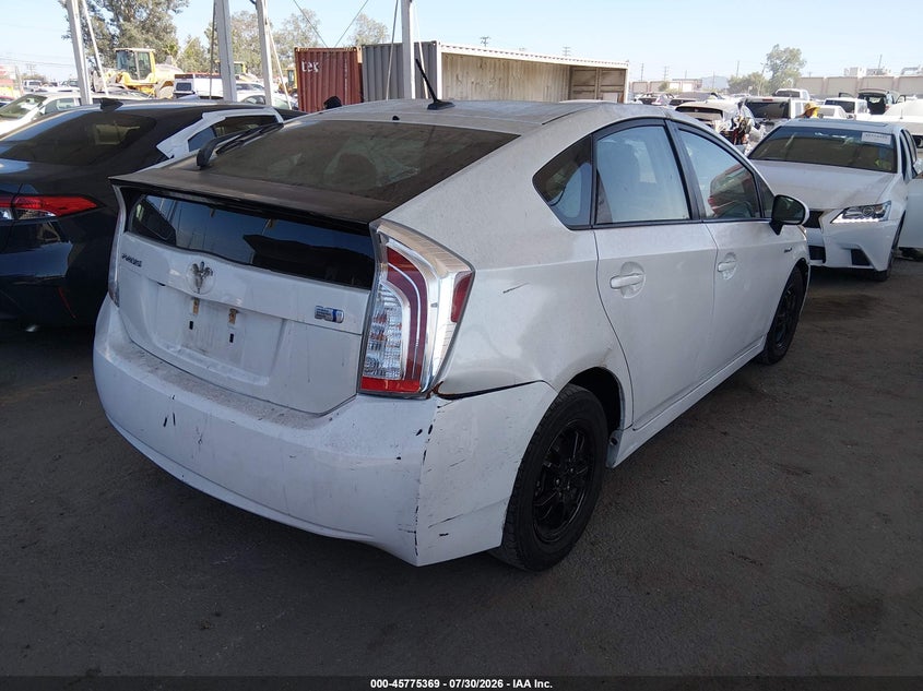 Vin: jtdkn3du0d1725316, lot: 46274149, toyota prius four 20134