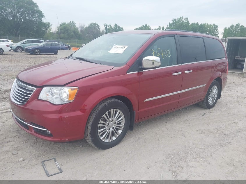 Vin: 2c4rc1cgxdr564912, lot: 46274183, chrysler town & country touring-l 20132