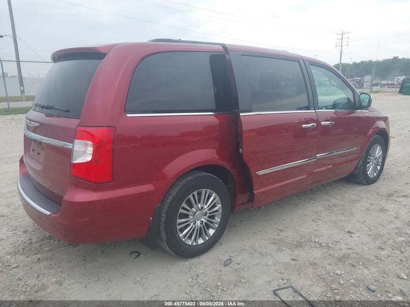 Vin: 2c4rc1cgxdr564912, lot: 46274183, chrysler town & country touring-l 20134