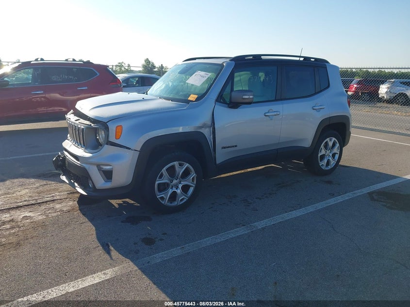 Vin: zacnjbd16kpj89748, lot: 46274223, jeep renegade limited 4x4 20192