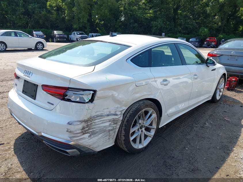 Vin: waufacf50ra098639, lot: 46274353, audi a5 sportback premium plus 45 tfsi quattro s tronic 20244