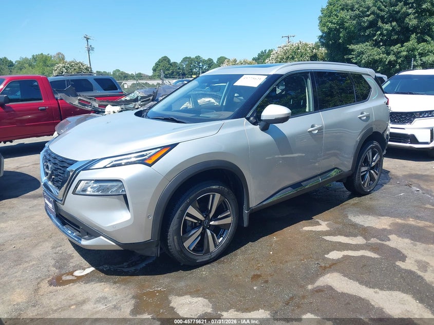 Vin: jn8bt3dd7pw306977, lot: 46274401, nissan rogue platinum intelligent awd 20232