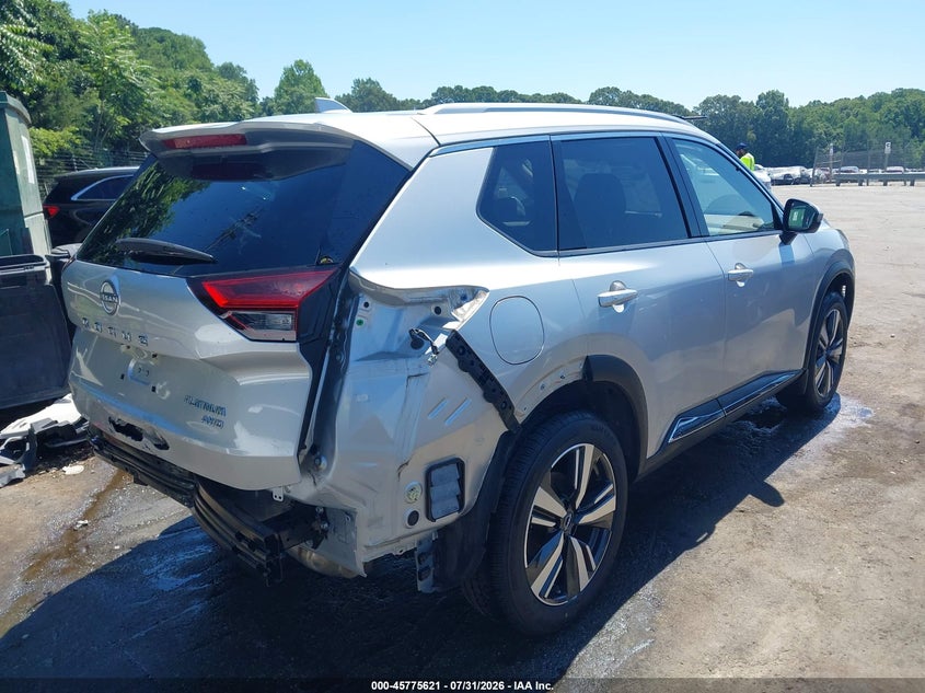 Vin: jn8bt3dd7pw306977, lot: 46274401, nissan rogue platinum intelligent awd 20234
