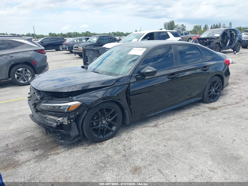 2023 Honda Civic, Front End, IAAI, VIN 2HGFE2F54PH523216 — photo 2