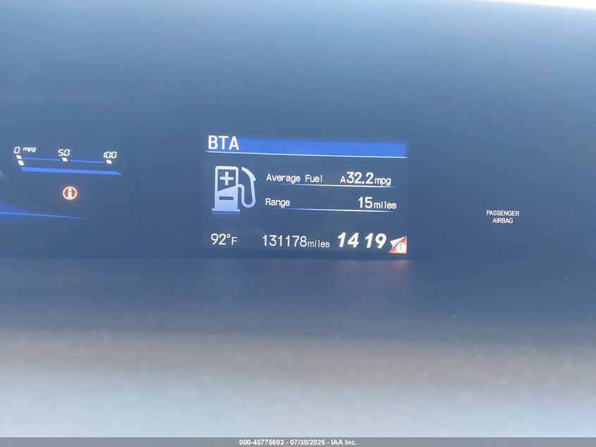 2013 HONDA CIVIC SEDAN 1.5L I-4 VVT, 90HP