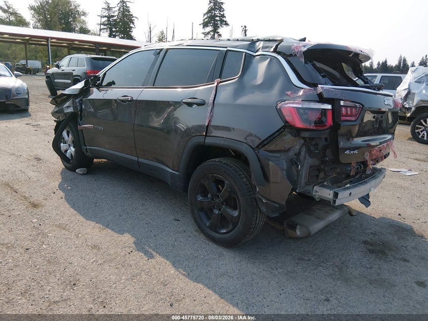 Vin: 3c4njdbb8jt423387, lot: 46274500, jeep compass latitude 4x4 20183