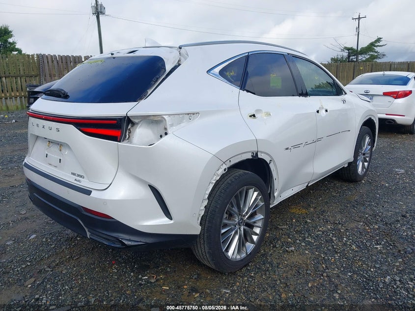 Vin: 2t2hgcez4sc061332, lot: 46274530, lexus nx 350 luxury 20254