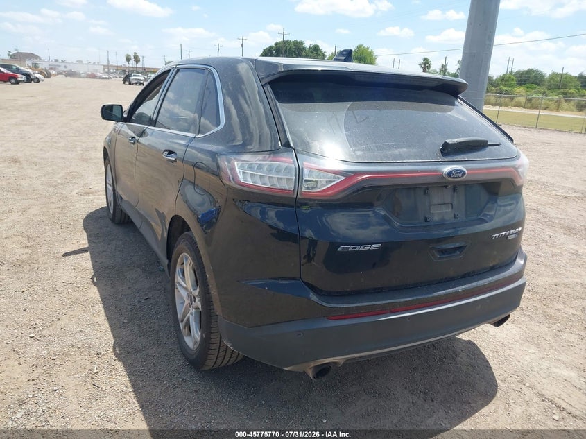 Vin: 2fmpk4k99hbb31705, lot: 46274549, ford edge titanium 20173
